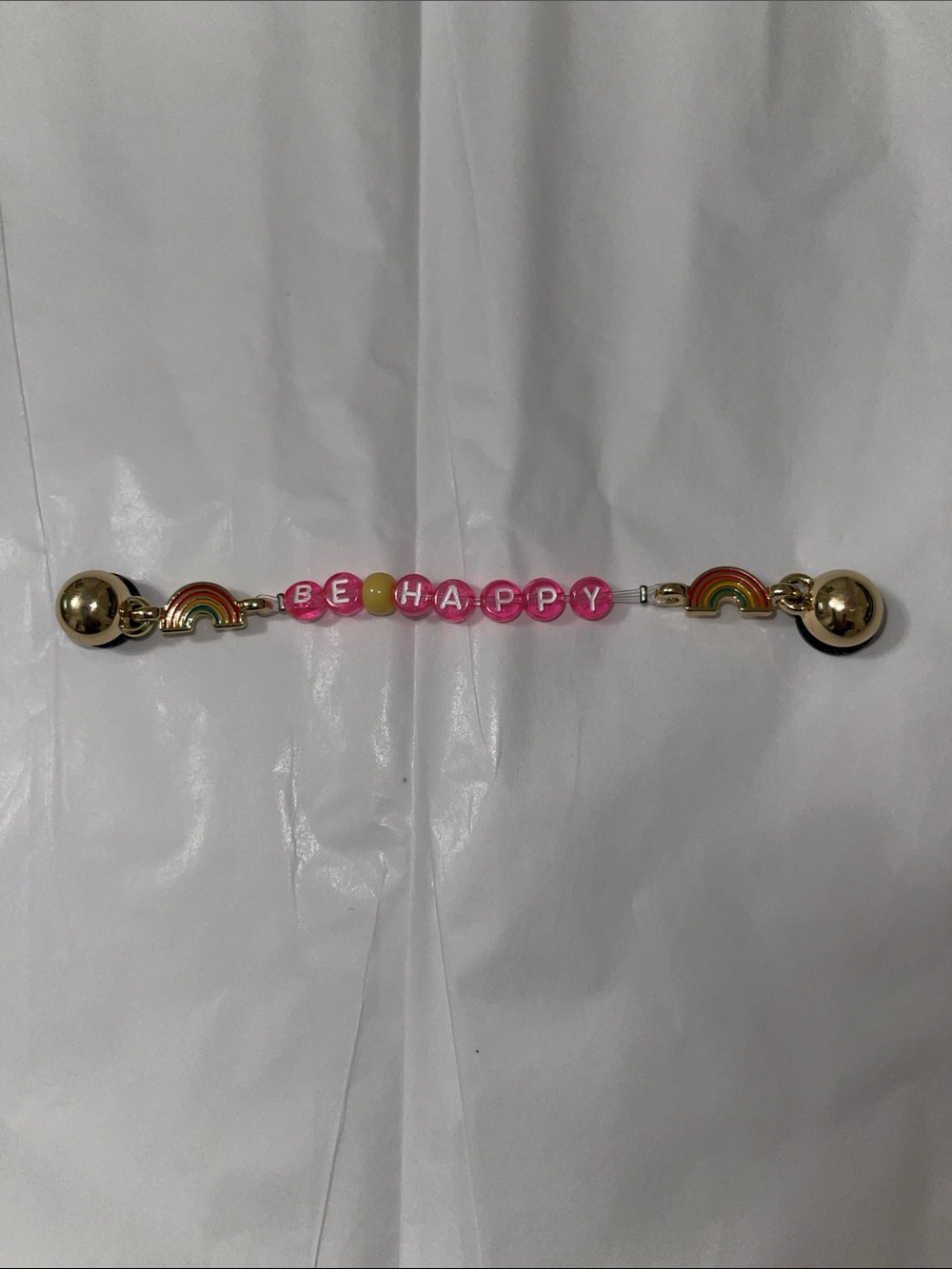 ✨CROCS “BE HAPPY RAINBOW” Chain Jibbit✨